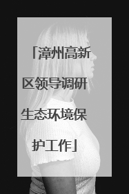漳州高新区领导调研生态环境保护工作