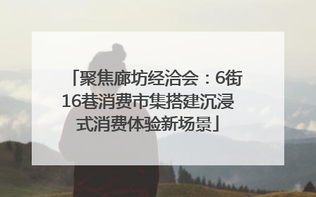 聚焦廊坊经洽会：6街16巷消费市集搭建沉浸式消费体验新场景