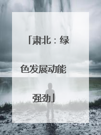 肃北：绿色发展动能强劲