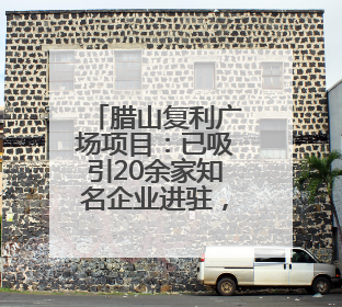 腊山复利广场项目：已吸引20余家知名企业进驻，整体招商率70%