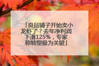 良品铺子开始卖小龙虾了？去年净利润下滑125%，专家称转型极为关键