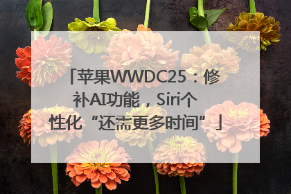 苹果WWDC25：修补AI功能，Siri个性化“还需更多时间”