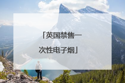 英国禁售一次性电子烟