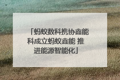 蚂蚁数科携协鑫能科成立蚂蚁鑫能 推进能源智能化