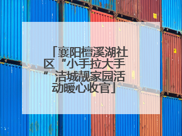 襄阳檀溪湖社区“小手拉大手”洁城靓家园活动暖心收官