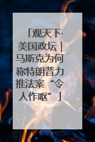 观天下·美国政坛｜马斯克为何称特朗普力推法案“令人作呕”