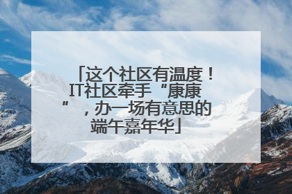 这个社区有温度！IT社区牵手“康康”，办一场有意思的端午嘉年华