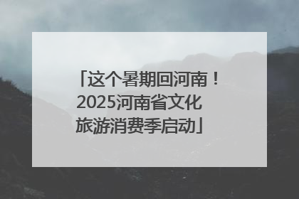 这个暑期回河南！2025河南省文化旅游消费季启动