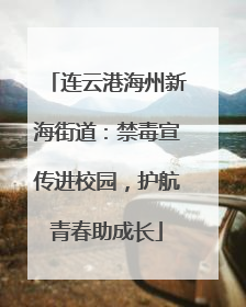 连云港海州新海街道：禁毒宣传进校园，护航青春助成长