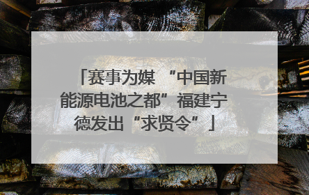 赛事为媒 “中国新能源电池之都”福建宁德发出“求贤令”
