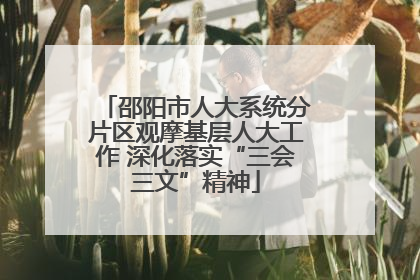 邵阳市人大系统分片区观摩基层人大工作 深化落实“三会三文”精神