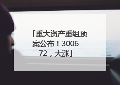 重大资产重组预案公布！300672，大涨