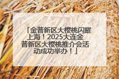 金普新区大樱桃闪耀上海！2025大连金普新区大樱桃推介会活动成功举办！