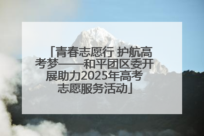 青春志愿行 护航高考梦——和平团区委开展助力2025年高考志愿服务活动