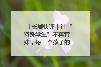 长城快评｜让“特殊学生”不再特殊，每一个孩子的梦想都同样伟大