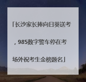 长沙家长捧向日葵送考，985数字警车停在考场外祝考生金榜题名