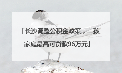 长沙调整公积金政策，二孩家庭最高可贷款96万元