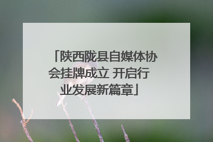 陕西陇县自媒体协会挂牌成立 开启行业发展新篇章
