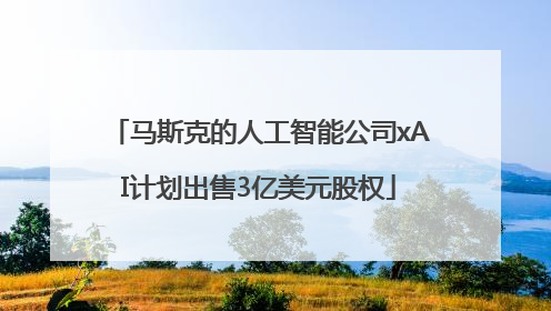 马斯克的人工智能公司xAI计划出售3亿美元股权