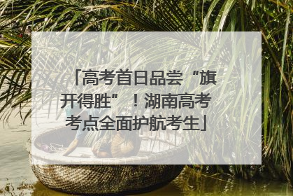 高考首日品尝“旗开得胜”！湖南高考考点全面护航考生