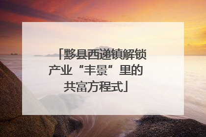 黟县西递镇解锁产业“丰景”里的共富方程式