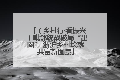 （乡村行·看振兴）毗邻统战破局“出圈” 浙沪乡村绘就共富新图景