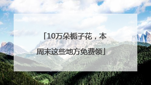 10万朵栀子花，本周末这些地方免费领