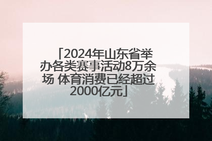 2024年山东省举办各类赛事活动8万余场 体育消费已经超过2000亿元