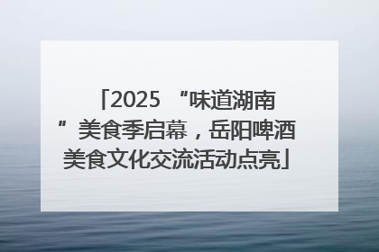 2025 “味道湖南”美食季启幕，岳阳啤酒美食文化交流活动点亮