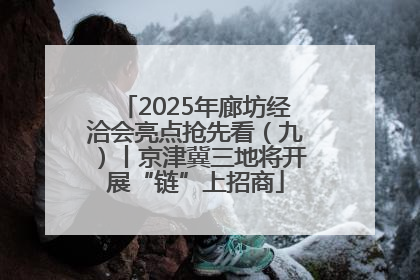 2025年廊坊经洽会亮点抢先看（九）丨京津冀三地将开展“链”上招商